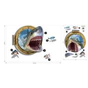 Sticker 3D adhésif requin (67 x 87 cm)