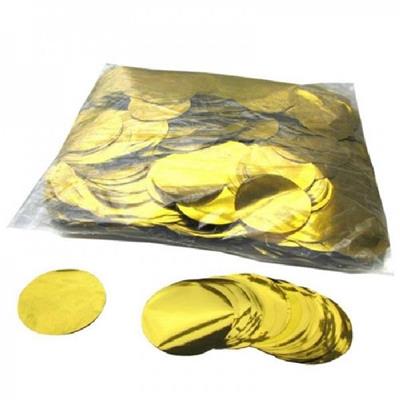 1 kilo confettis métalliques anti-feu ronds or 4 cm