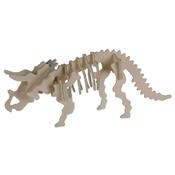 Puzzle Bois 3D Tricératops - 12 x 30 cm