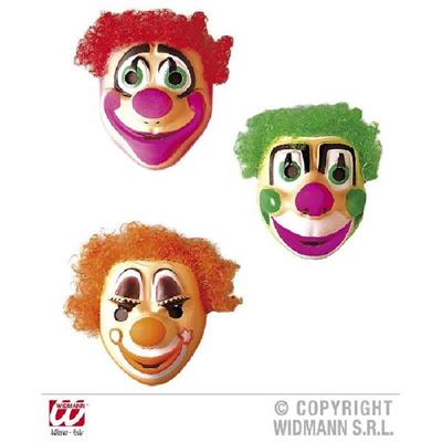 1 Masque clown avec cheveux assorti