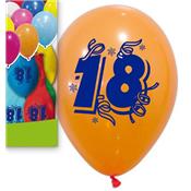 10 Ballons anniversaire 18 ans 30 cm assortis