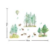 Sticker adhésif d'intérieur panorama forestier (100 x 140 cm)