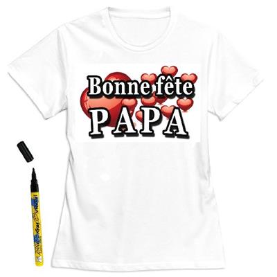 T-Shirt homme Bonne fête Papa à dédicacer - Taille L