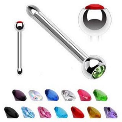 1 Piercing nez boule strass