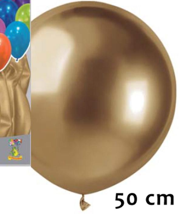 5 ballons or métallisés géants - 50 cm 