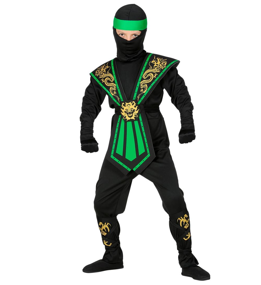 Déguisement ninja vert complet luxe - 11/13 ans