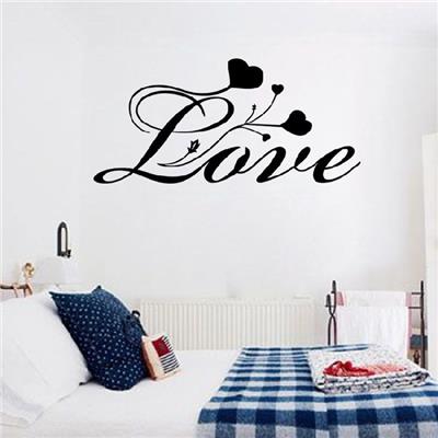 Sticker adhésif calligraphie love (27 x 58 cm)