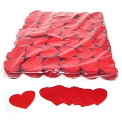1 kilo confettis papier de soie  coeur rouge 4 cm - anti feu