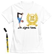 T-Shirt homme 25 ans à dédicacer - Taille XL