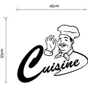 Sticker adhésif chef cuisine (45 x 55 cm)