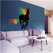 Sticker adhésif cheval art déco (80 x 90 cm)