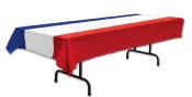 Nappe tissu polyester tricolore bleu, blanc, rouge  (2 x 1,20 m)