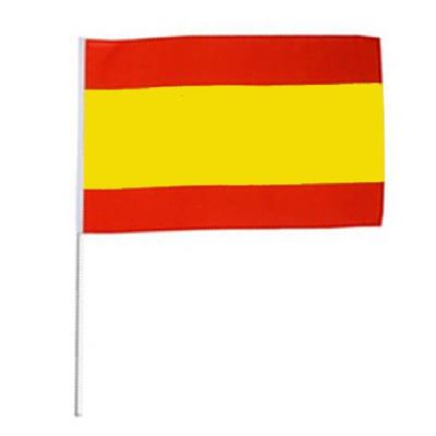 5 Drapeaux Espagne 20 x 30 cm sur tige pvc 50 cm