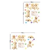 Stickers adhésifs chiens mignons (50 x 70 cm)