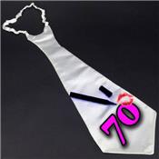 Cravate 60 cm femme 70 ans à dédicacer (stylo inclus) - TU
