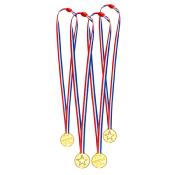 4 Médailles winner pvc rigide - 5 cm avec cordon