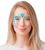 Décor art visage glitter princesse des neiges adhésif