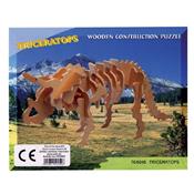 Puzzle Bois 3D Tricératops - 12 x 30 cm