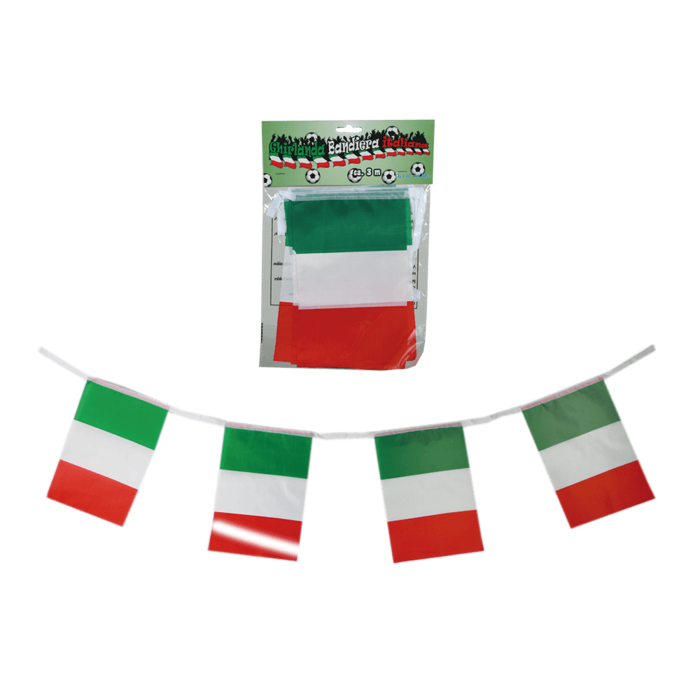 Guirlande italienne PVC - 3 mètres- drapeaux 21x14 cm