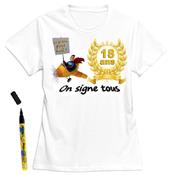 T-Shirt homme 18 ans à dédicacer - Taille XL