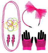 Set accessoires mode disco rose fluo