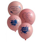 10 ballons rose vive les mariées 30 cm