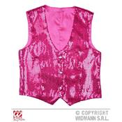 Gilet rose à paillettes homme - (44/48)