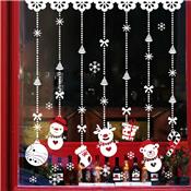 Stickers adhésifs pendentifs bonhomme de neige vitrine / baie / fenêtre (60 x 90 cm)
