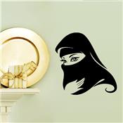 Sticker adhésif élégante femme musulmane (42 x 42 cm)