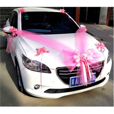 Kit de décoration voiture mariage rose