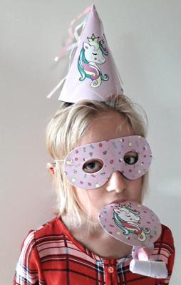 6 Set licorne cartonnés enfant -3/8 ans