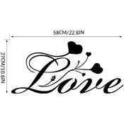 Sticker adhésif calligraphie love (27 x 58 cm)