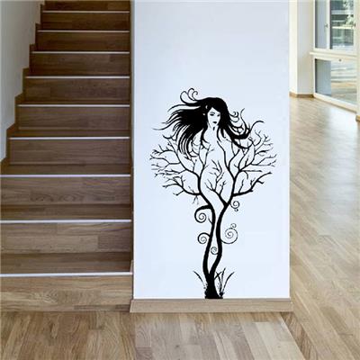 Sticker adhésif art déco l'arbre de beauté (43 x 72 cm)