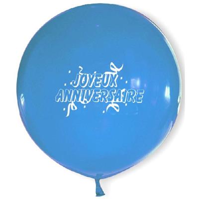 Ballons Géants Bleus 50 cm Joyeux Anniversaire (6 pièces)