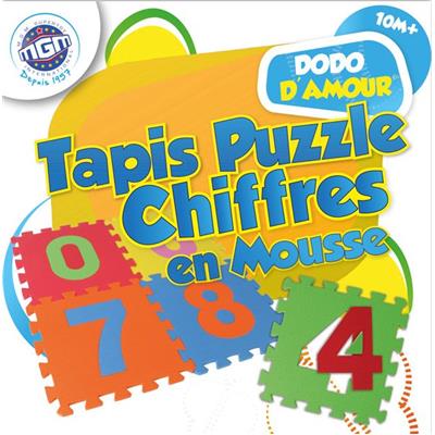 Tapis puzzle mousse 10 chiffres détachables