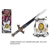 Armure chevalier PVC et glaive sonique - 3/6 ans