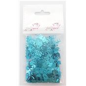 Confettis métallisés turquoise vive les mariés 2x2 cm