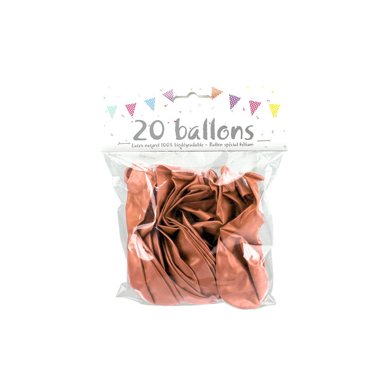 20 ballons Rose Gold 30cm