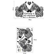 Sticker adhésif couple de zèbres pour l'éternité (60 x 98 cm)