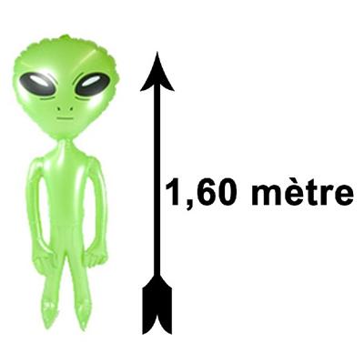 Alien vert gonflable 1m60