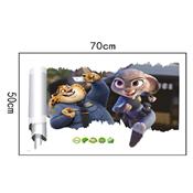 Sticker 3D adhésif personnages zootopia (50 x 70 cm)