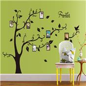 Sticker adhésif arbre généalogique angle droit avec formes cadres (120 x 170 cm)