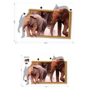 Sticker 3D adhésif éléphants (58 x 89 cm)