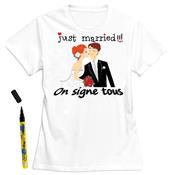 T-Shirt femme mariage à dédicacer - Taille XL