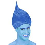 Perruque troll bleue