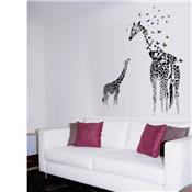 Stickers adhésifs girafes art déco (115 x 130 cm)