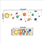 Sticker adhésif planètes du système solaire (50 x 70 cm)