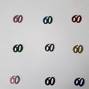 Confettis de table métal anniversaire - 60 ans ( sachet de 100)