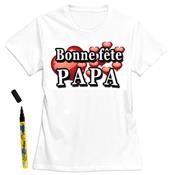 T-shirt homme Bonne Fête papa à dédicacer - Taille S