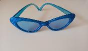 Lunettes Disco Pailletées bleu (1 paire)